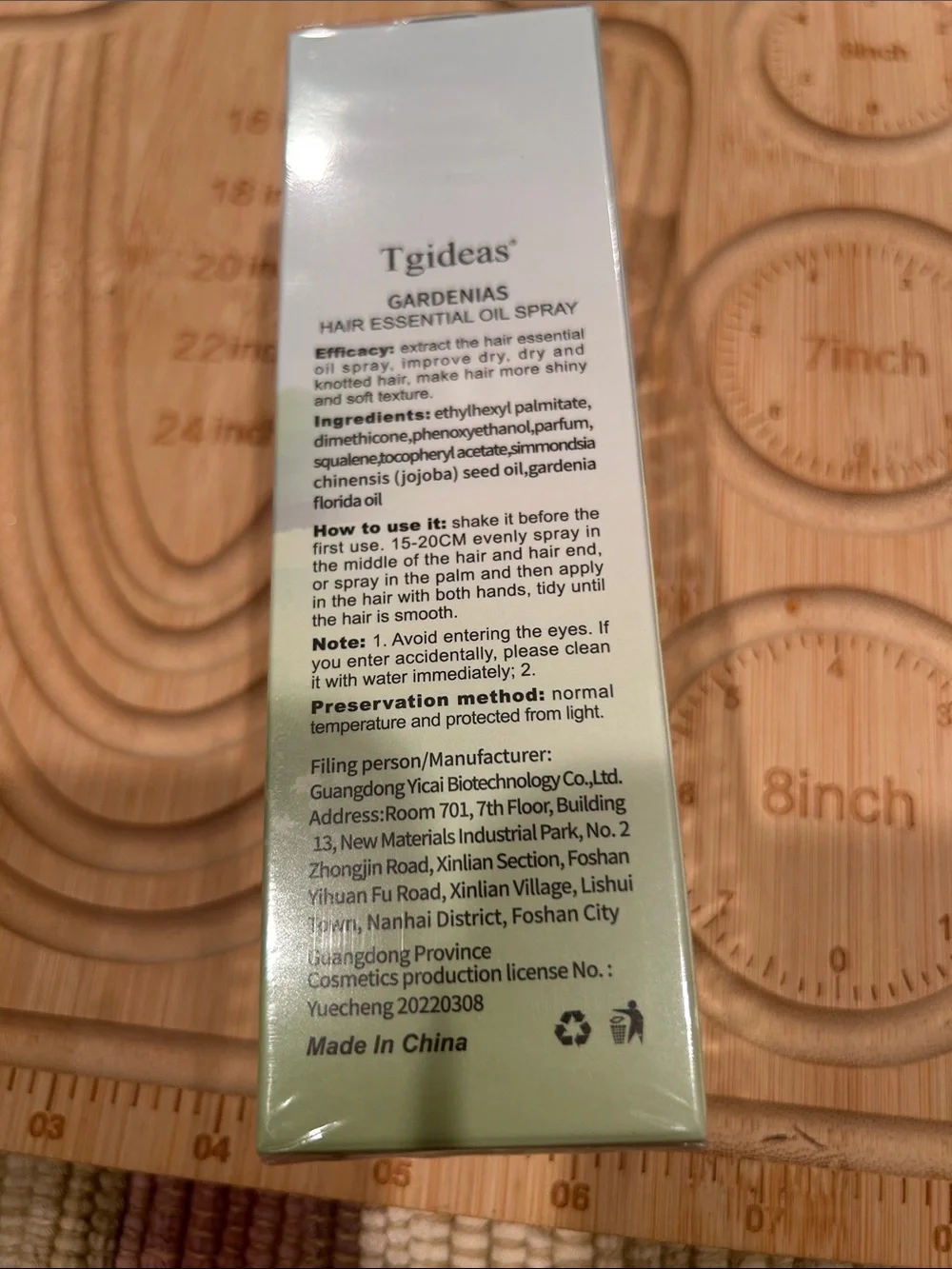 Gardenias Hair Essential Oil Spray - Green
